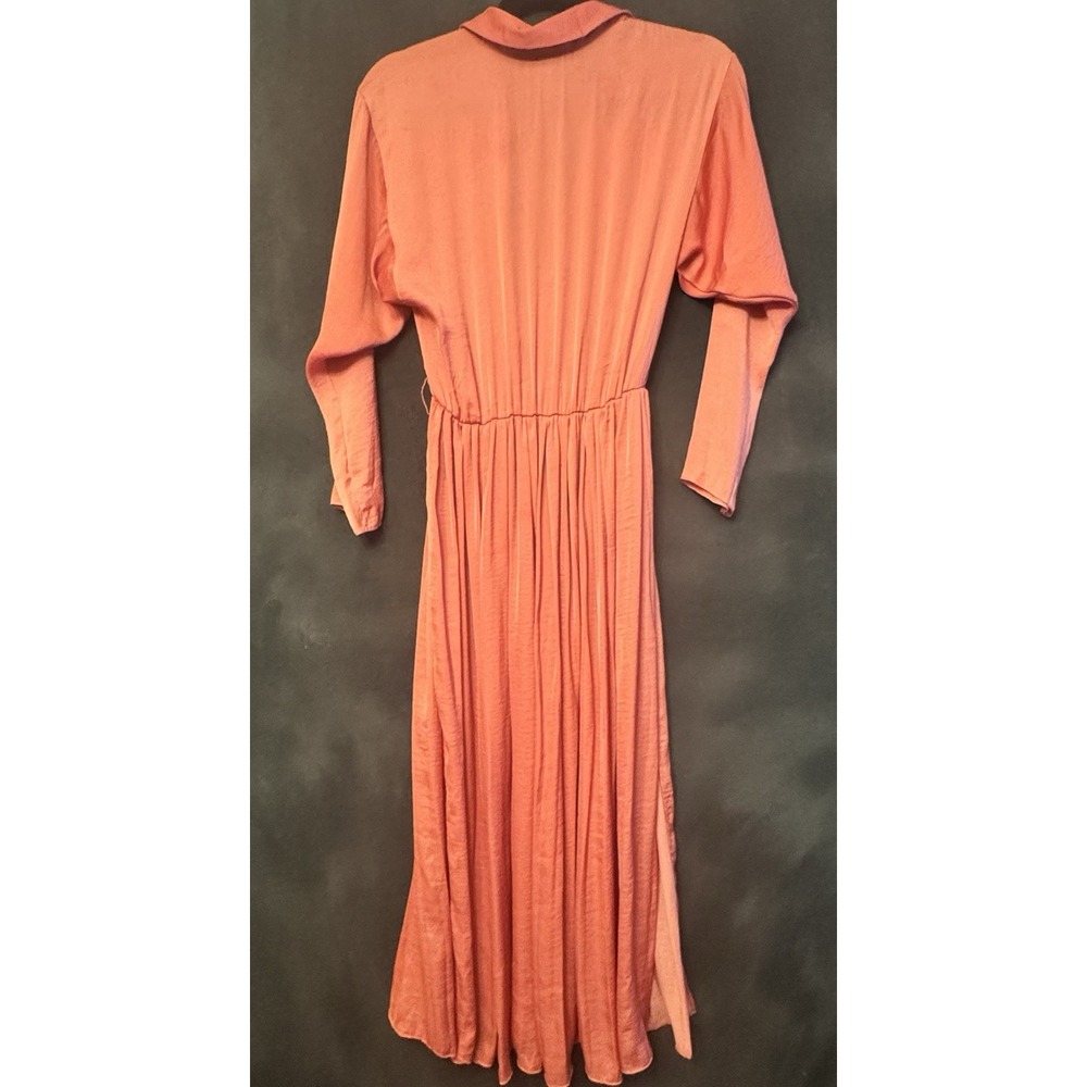 Topshop Coral Maxi Dress 3/4 Sleeve Size 2 Flowy Boho‎ Spring Beach - Picture 3 of 3